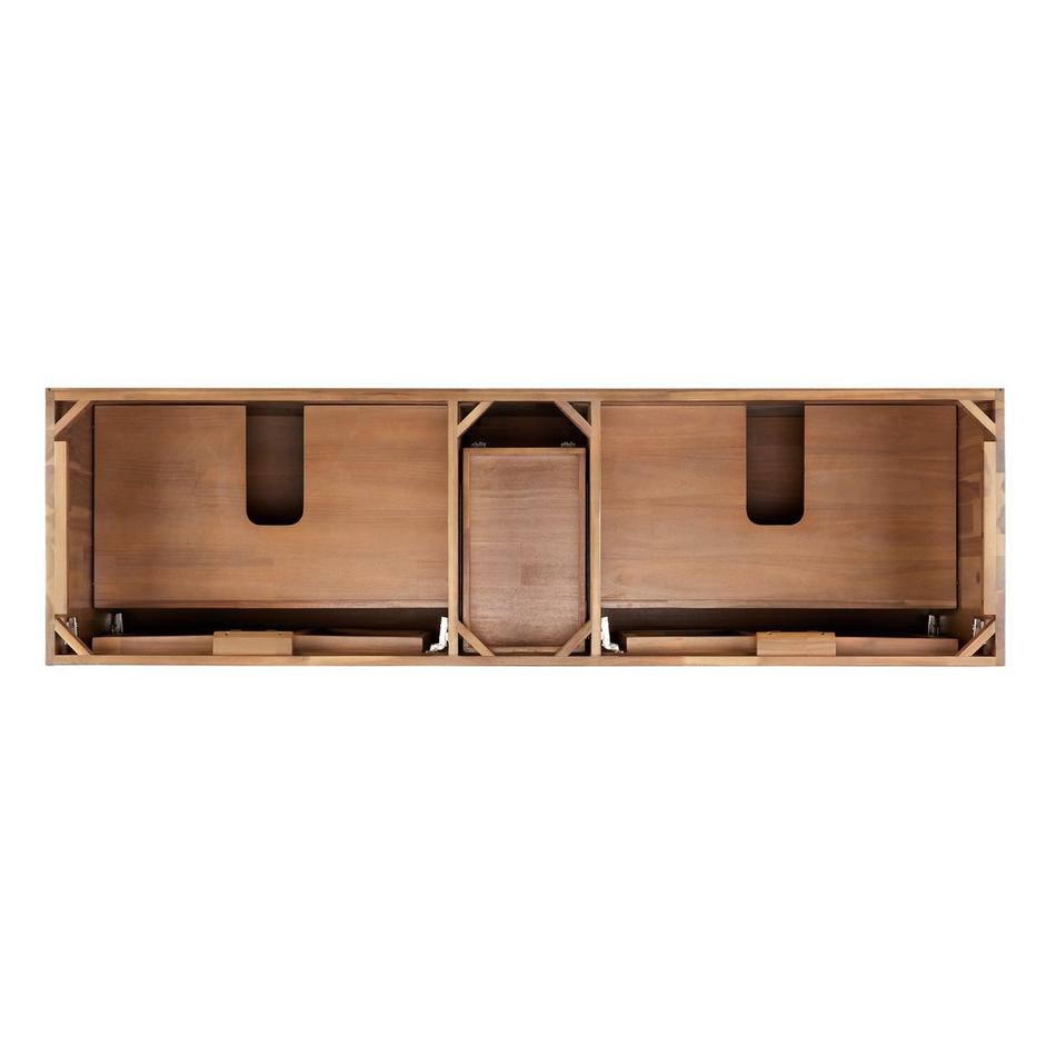72" Devora Double Console Vanity with Undermount Sinks - Aged Auburn, , large image number 4