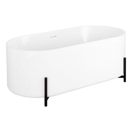 67" Conroy Acrylic Freestanding Tub with Metal Stand