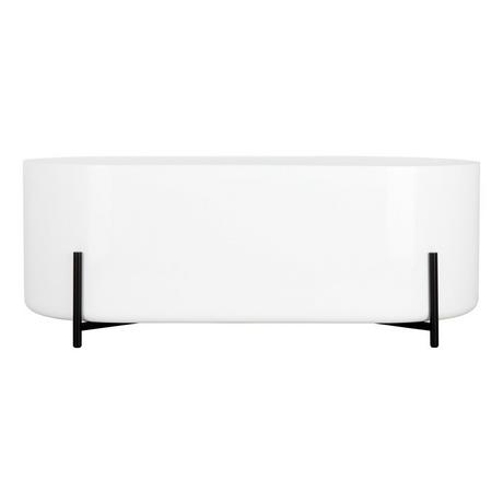 67" Conroy Acrylic Freestanding Tub with Metal Stand