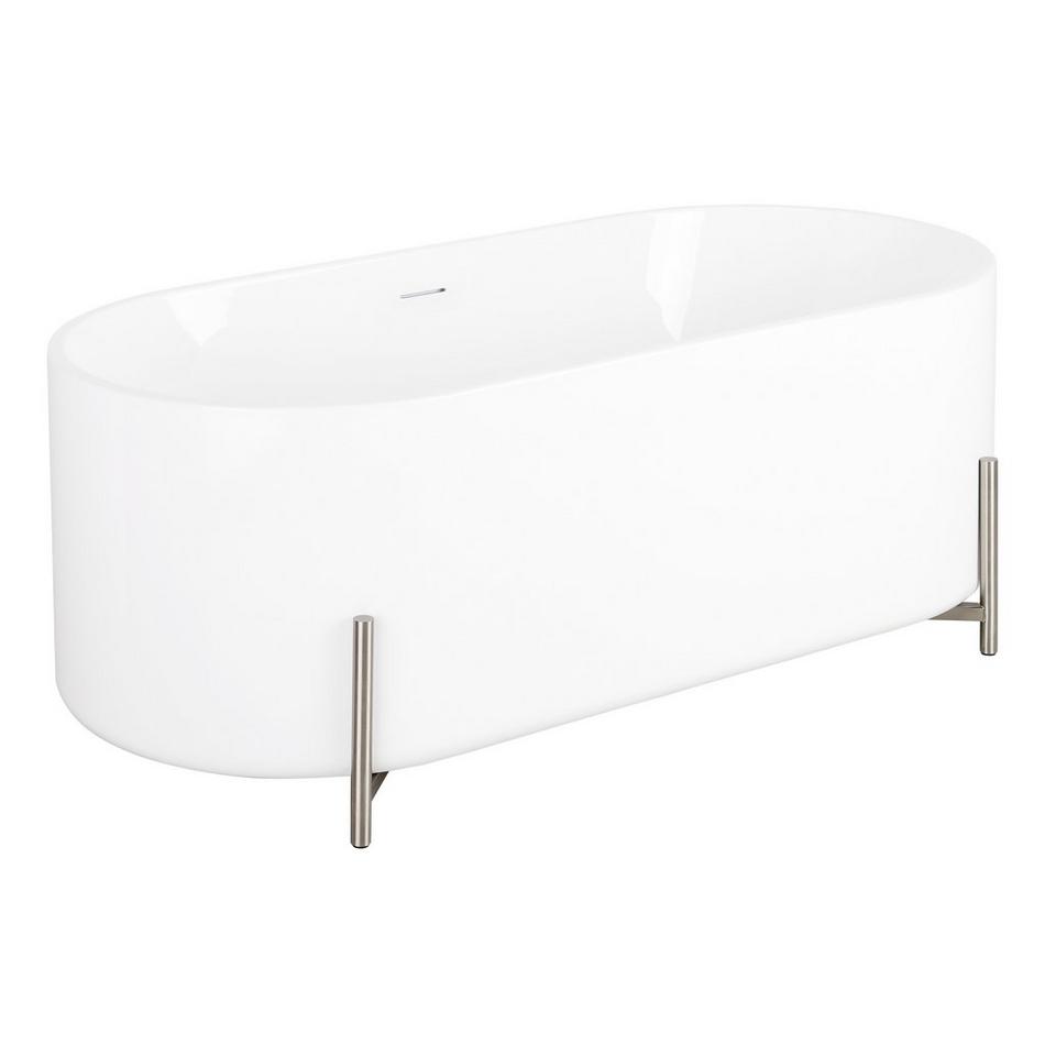 67" Conroy Acrylic Freestanding Tub with Brushed Nickel Stand, , large image number 1