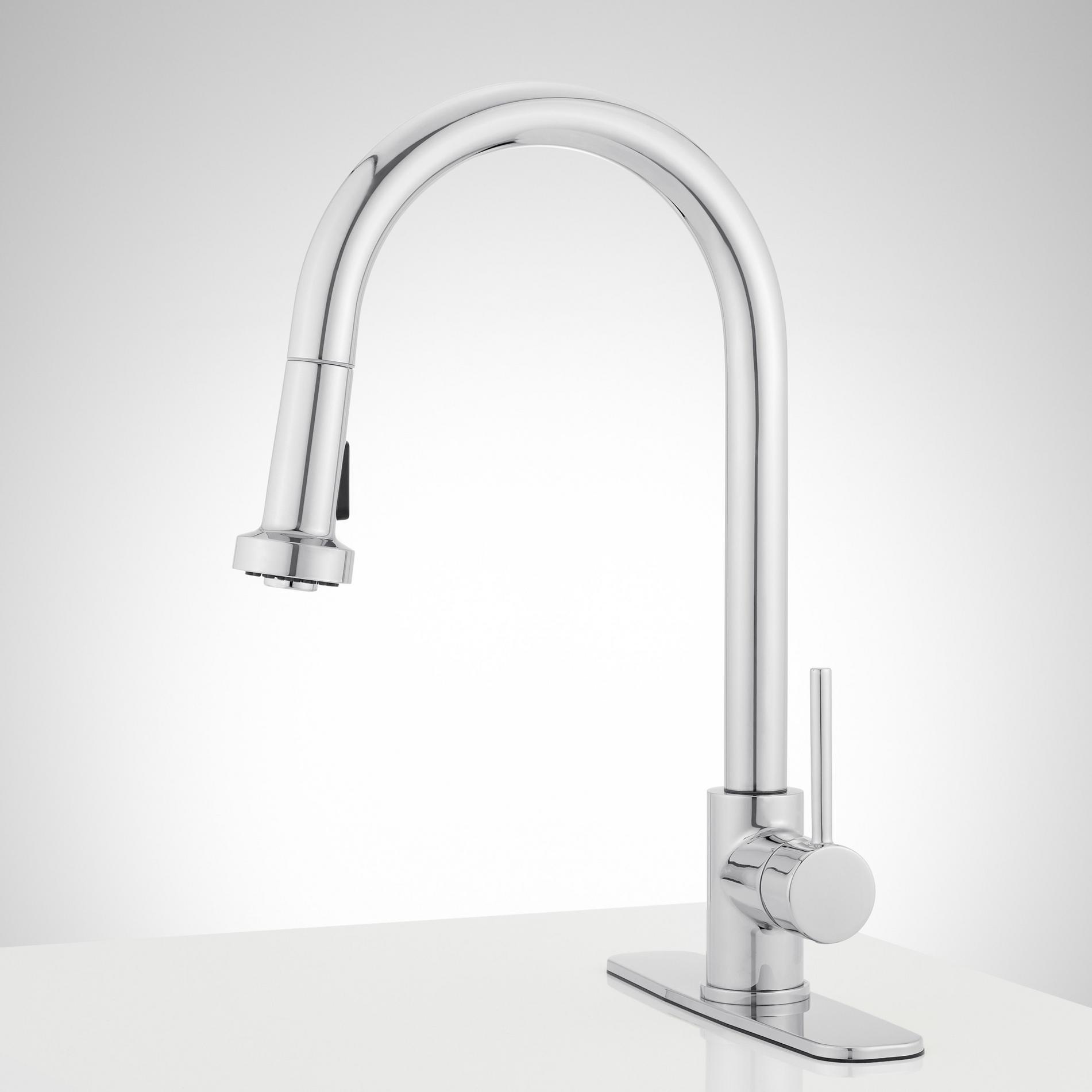 Ridgeway PullDown Touchless Kitchen Faucet with Deck Plate Signature