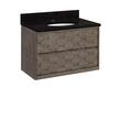 30" Devora Wall-Mount Vanity with Undermount Sink - Port Gray - Absolute Black Granite - Single Hole, , large image number 0