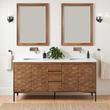 72" Devora Double Console Vanity with Undermount Sinks - Aged Auburn, , large image number 0