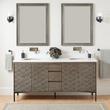 72" Devora Double Console Vanity with Undermount Sinks - Port Gray, , large image number 0