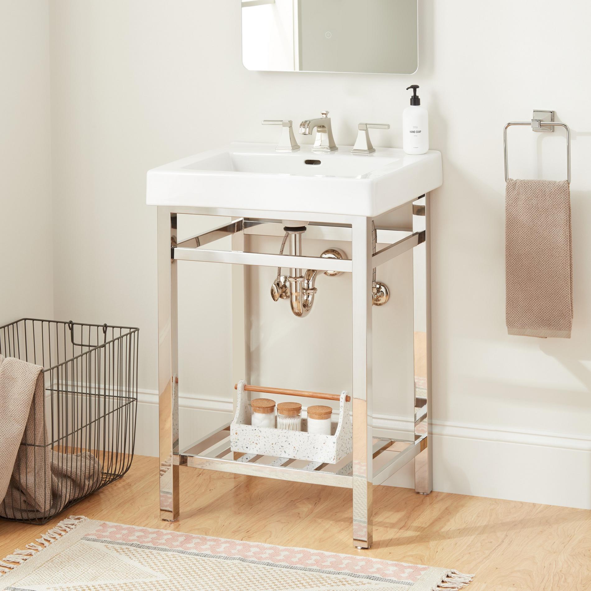 24" Halyard Console Sink With Modern Top Signature Hardware