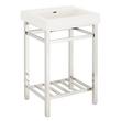 24" Halyard Console Sink With Modern Top - 8" Widespread - Polished Stainless Steel, , large image number 1