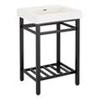 24" Halyard Console Sink With Modern Top - 8" Widespread - Matte Black, , large image number 1