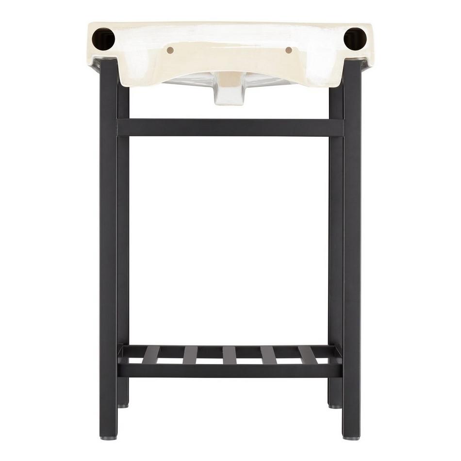 24" Halyard Console Sink With Modern Top - 8" Widespread - Matte Black, , large image number 3
