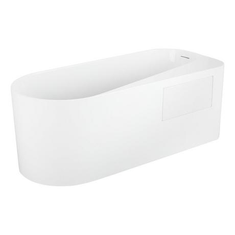 66" Dellway Freestanding Acrylic Tub with Deck