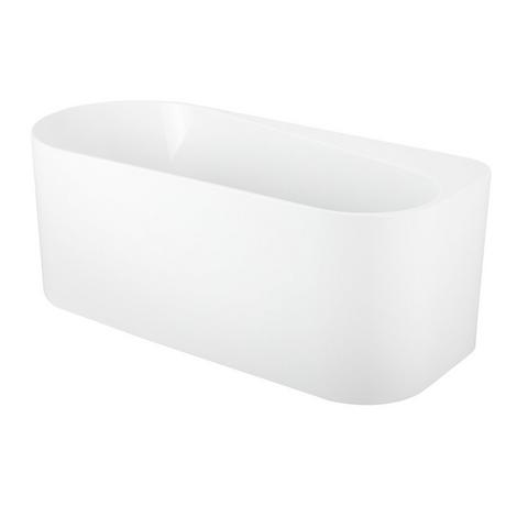 66" Dellway Freestanding Acrylic Tub with Deck