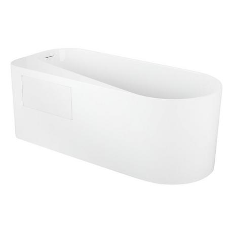 66" Dellway Freestanding Acrylic Tub with Deck