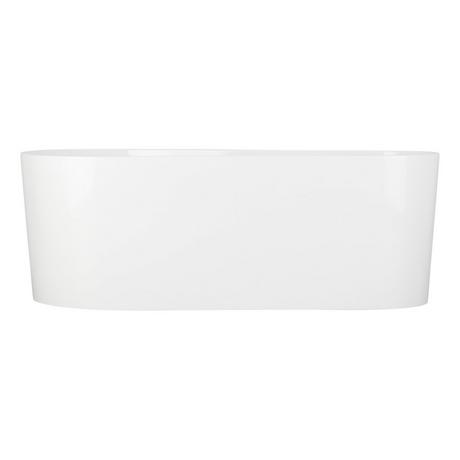 66" Dellway Freestanding Acrylic Tub with Deck