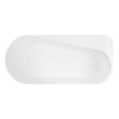 66" Dellway Freestanding Acrylic Tub with Deck