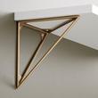 Terza Brass Shelf Brackets - Satin Brass, , large image number 1