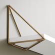 Terza Brass Shelf Brackets - Satin Brass, , large image number 0