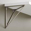 Terza Brass Shelf Brackets - Brushed Nickel, , large image number 1