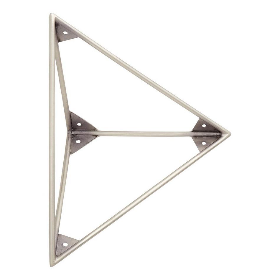 Terza Brass Shelf Brackets - Brushed Nickel, , large image number 2