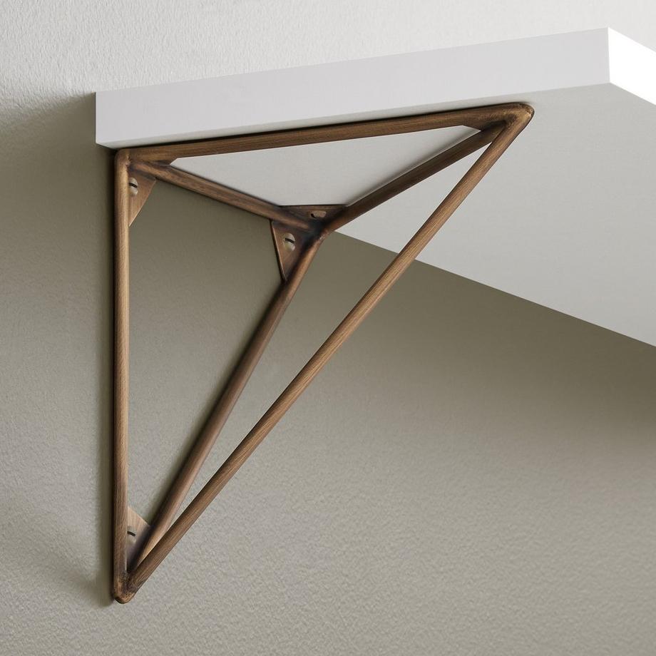 Fenmore Brass Shelf Bracket Satin Brass Signature Hardware