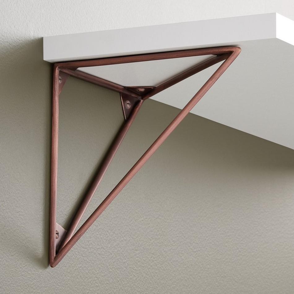 Terza Brass Shelf Brackets- Antique Copper, , large image number 1