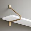 9-3/4" - Maylee Brass Shelf Bracket - Satin Brass, , large image number 0