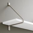 12-3/4" - Maylee Brass Shelf Bracket - Brushed Nickel, , large image number 0