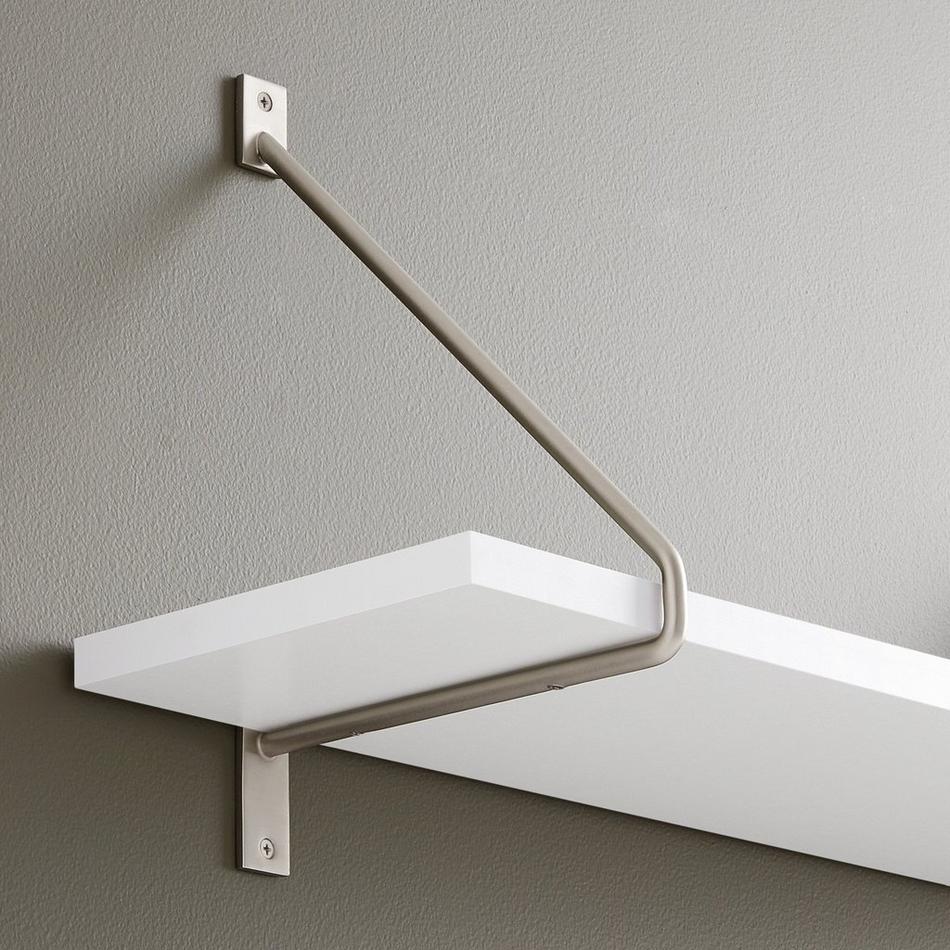 12-3/4" - Maylee Brass Shelf Bracket - Brushed Nickel, , large image number 0