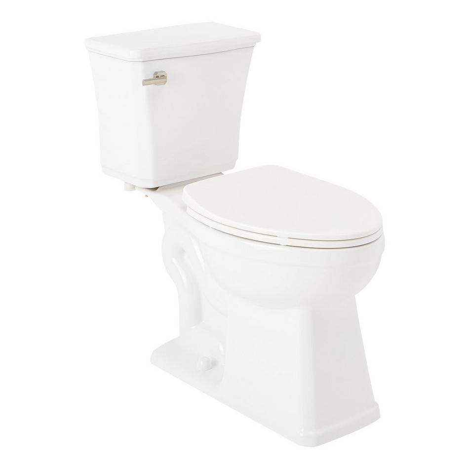 Benbrook Two-Piece Elongated Toilet - Brushed Nickel Tank Handle, , large image number 0