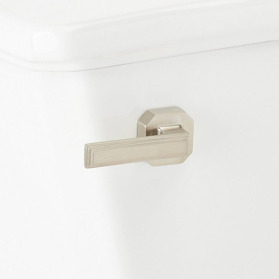 Benbrook Two-Piece Elongated Toilet - Brushed Nickel Tank Handle, , large image number 1