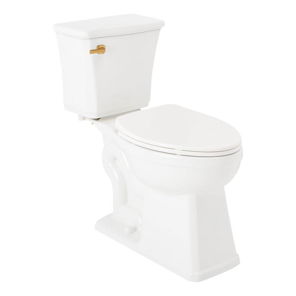Benbrook Two-Piece Elongated Toilet - Brushed Gold Tank Handle, , large image number 0