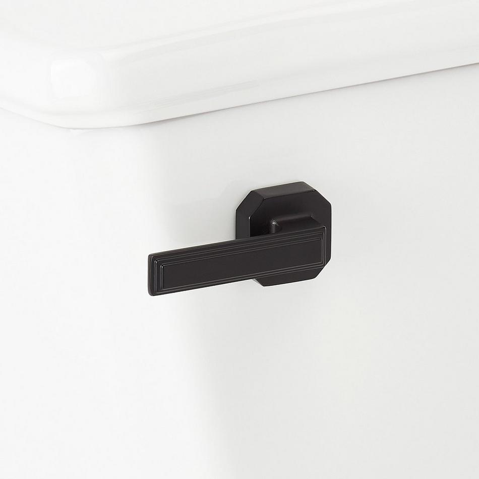 Benbrook Two-Piece Elongated Toilet - Matte Black Tank Handle, , large image number 1