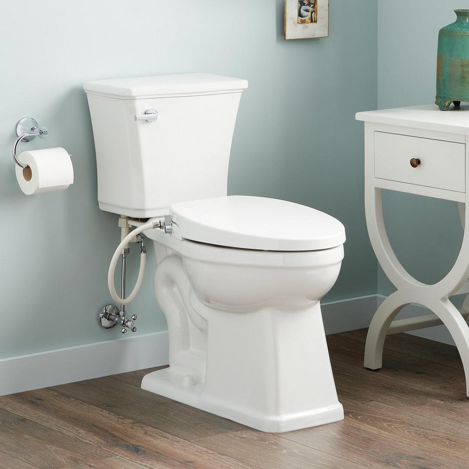 Benbrook Two-Piece Elongated Toilet With Bidet Seat - Chrome Tank Handle, , large image number 0