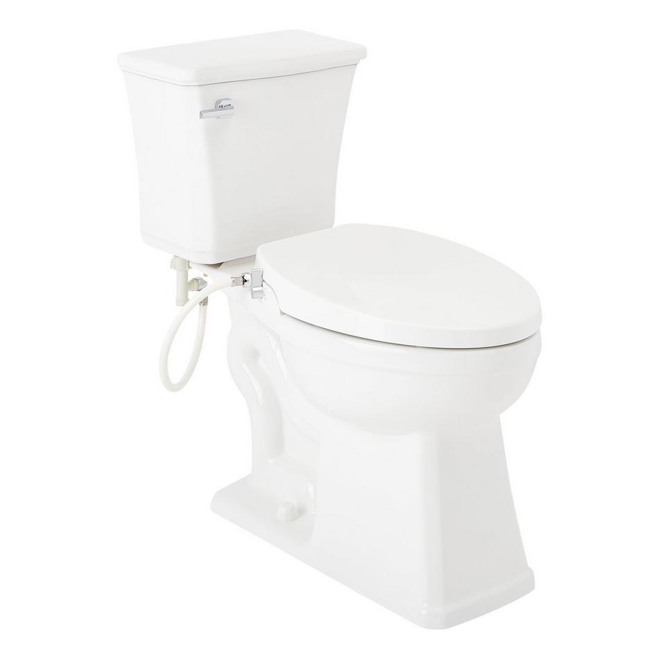 Benbrook Two-Piece Elongated Toilet With Bidet Seat - Chrome Tank Handle, , large image number 1