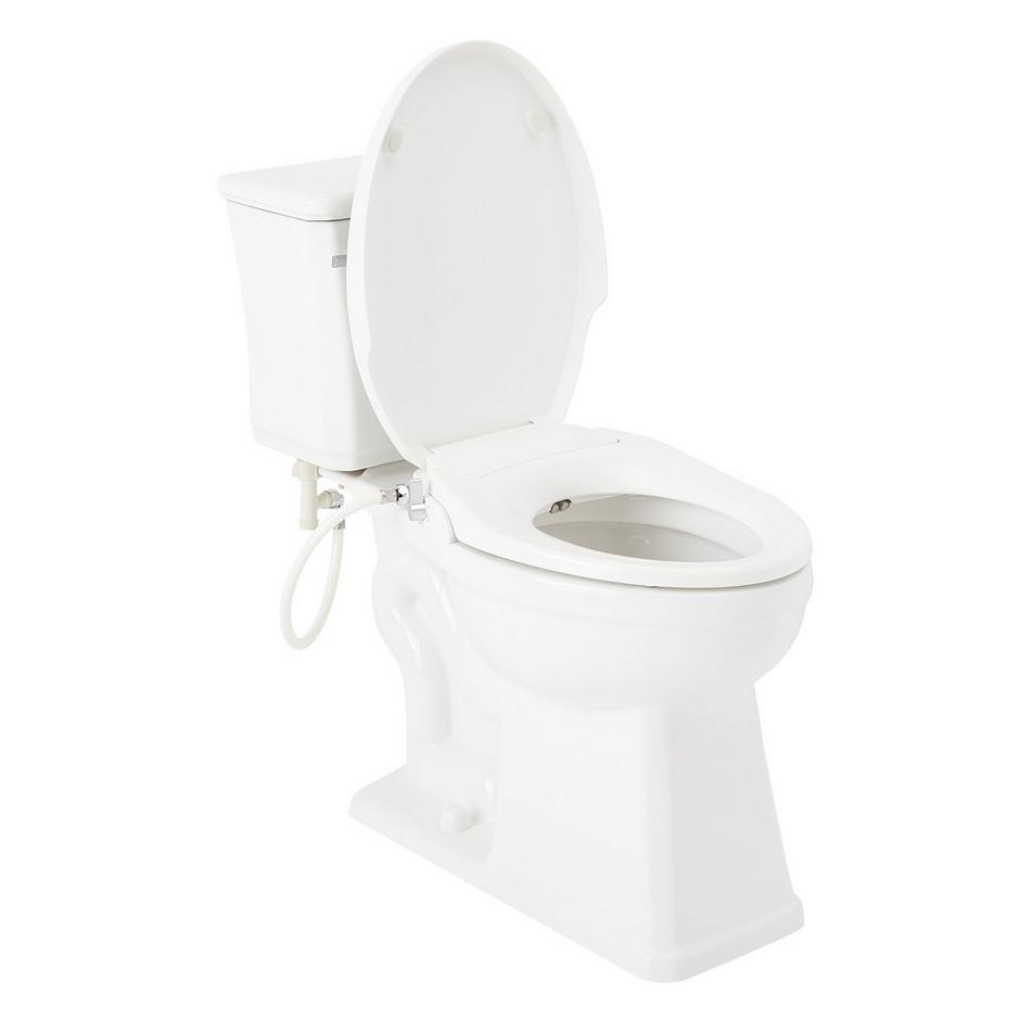 Benbrook Two-Piece Elongated Toilet With Bidet Seat - Chrome Tank Handle, , large image number 2