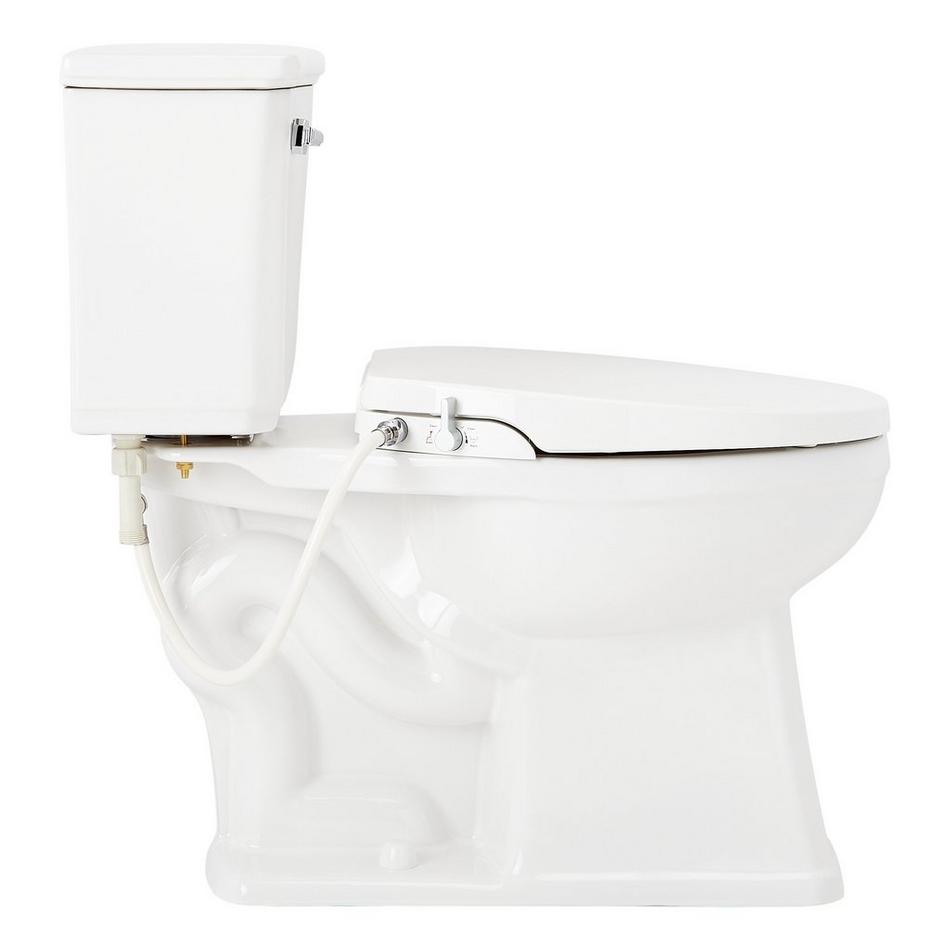 Benbrook Two-Piece Elongated Toilet With Bidet Seat - Chrome Tank Handle, , large image number 3