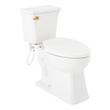 Benbrook Two-Piece Elongated Toilet With Bidet Seat - Brushed Gold Tank Handle, , large image number 0
