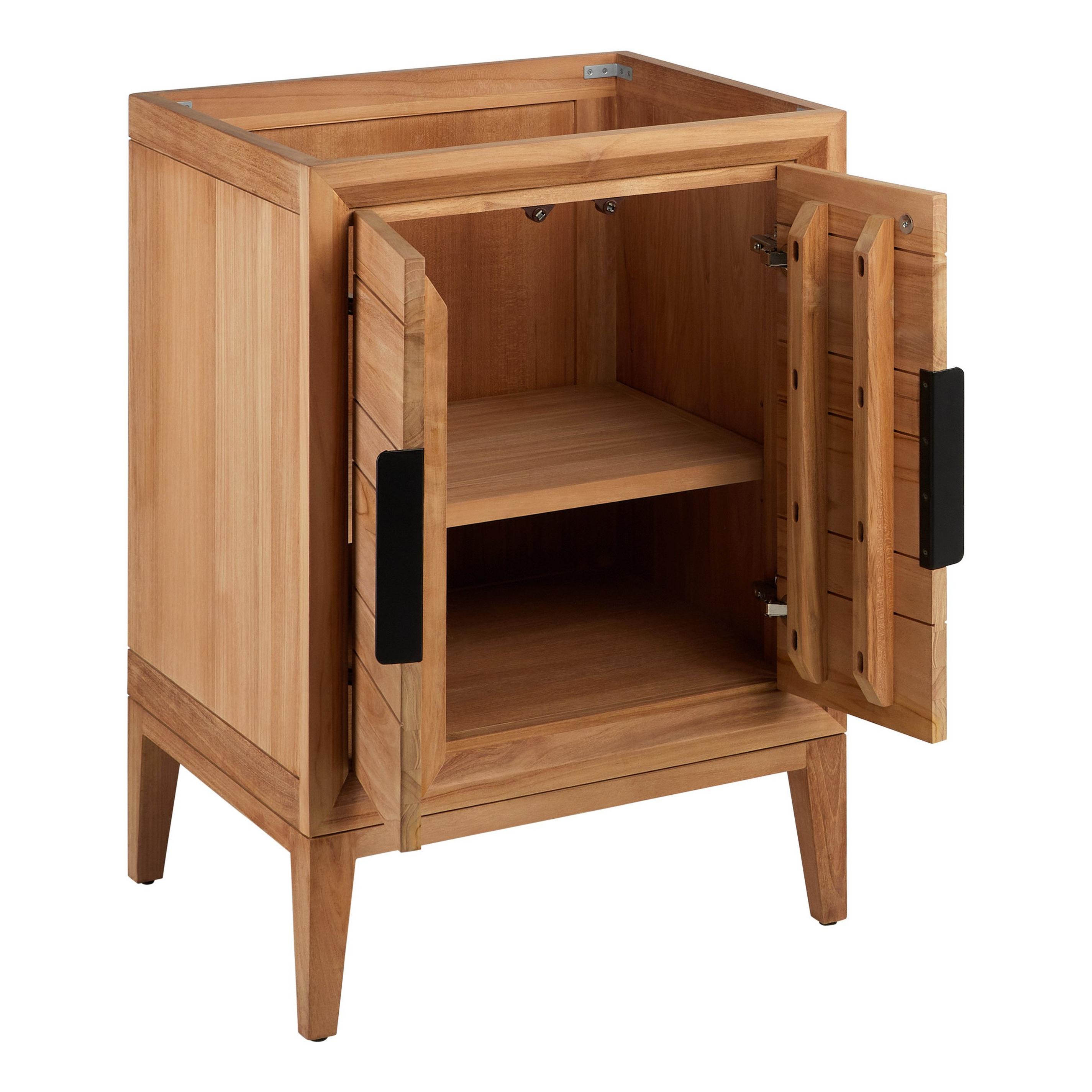 24" Aliso Teak Vanity Natural Teak Vanity Only Signature