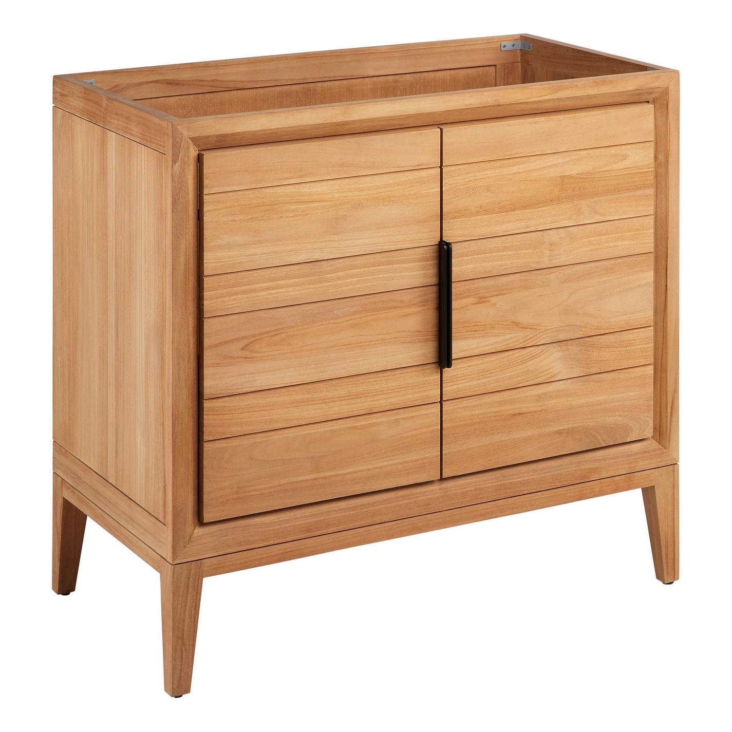 36" Aliso Teak Vanity with Rectangular Undermount Sink Natural Teak Signature Hardware