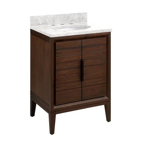 24" Aliso Teak Vanity with Undermount Sink - Java