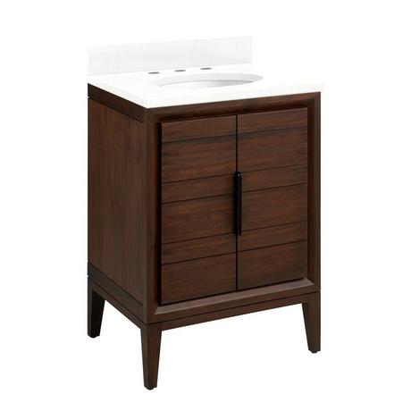 24" Aliso Teak Vanity with Undermount Sink - Java