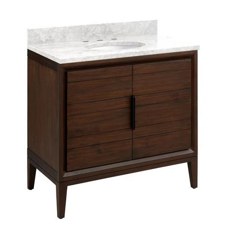 36" Aliso Teak Vanity with Undermount Sink - Java