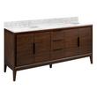 72" Aliso Double Vanity with Undermount Sinks - Java - Carrara Marble Widespread, , large image number 0