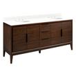 72" Aliso Double Vanity with Undermount Sinks - Java - Feathered White Quartz Widespread, , large image number 0