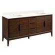 72" Aliso Double Vanity with Rect Undermount Sinks - Java - Arctic White Quartz Single Hole, , large image number 0