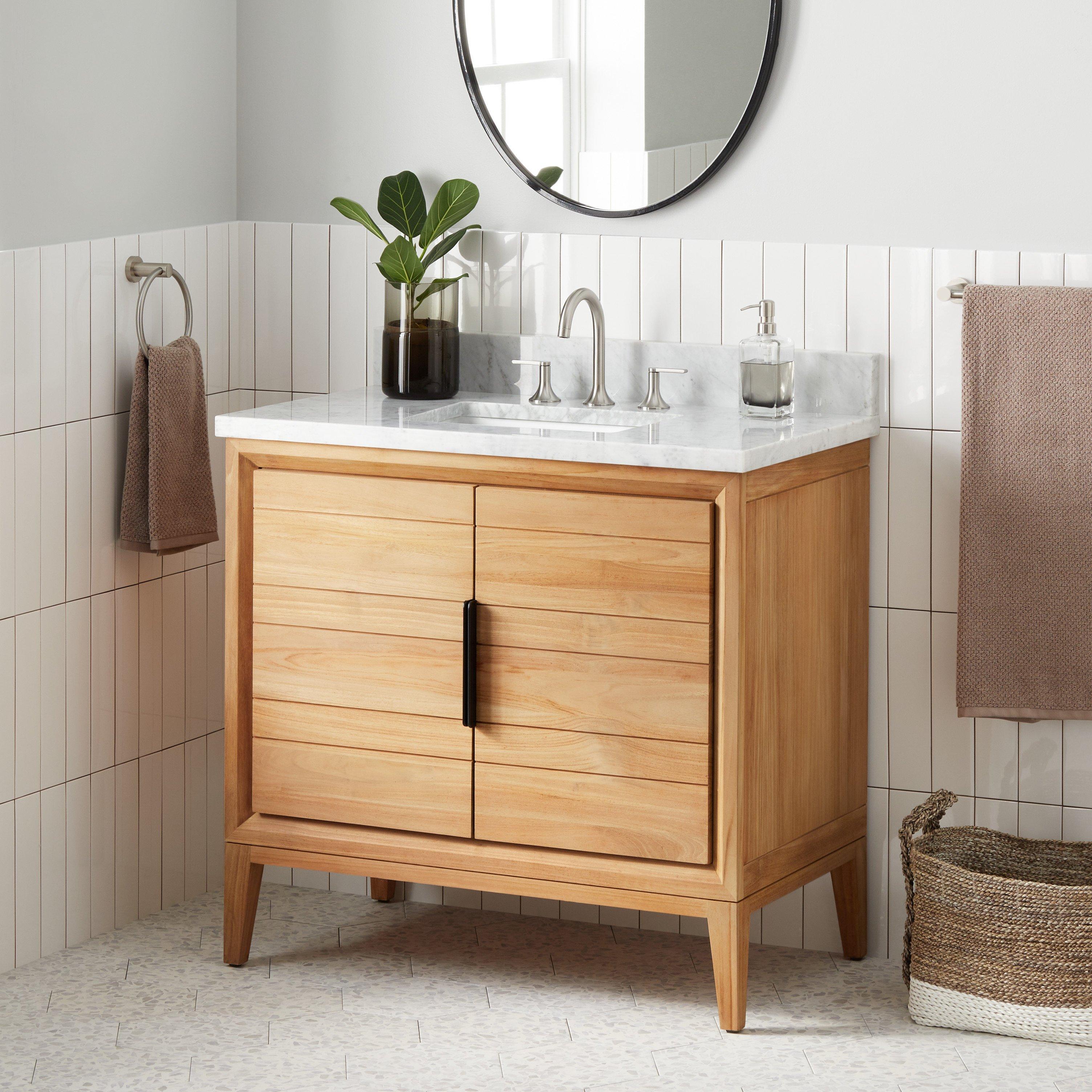 Natural wood deals vanity 36 inch