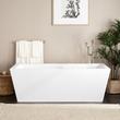 67" Mayim Acrylic Freestanding Tub - Matte White, , large image number 0