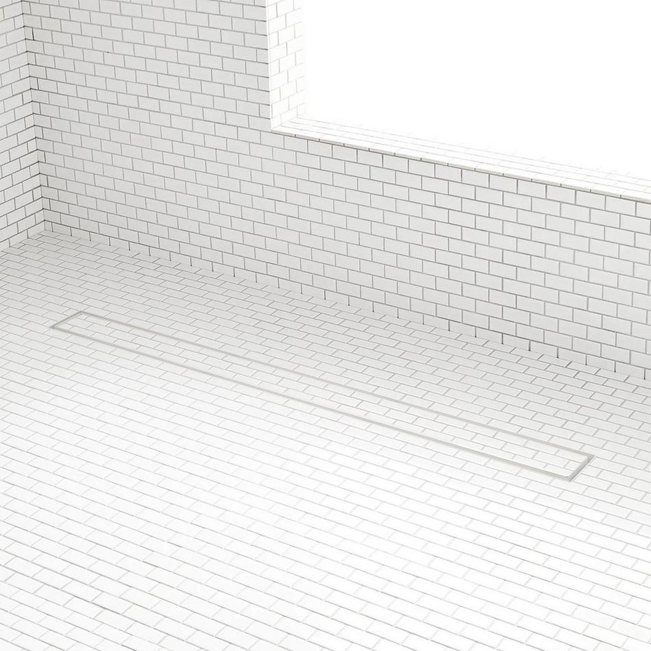 40" Cohen Linear Tile-In Shower Drain - with Drain Flange - Matte White, , large image number 0