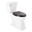 Benbrook Two-Piece Elongated Toilet With Heavy Duty Black Seat - Brushed Nickel Tank Handle, , large image number 0