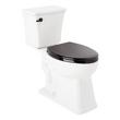 Benbrook Two-Piece Elongated Toilet With Heavy Duty Black Seat - Matte Black Tank Handle, , large image number 0