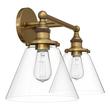Barwell 2-Light Vanity Light - Clear Shade, , large image number 4