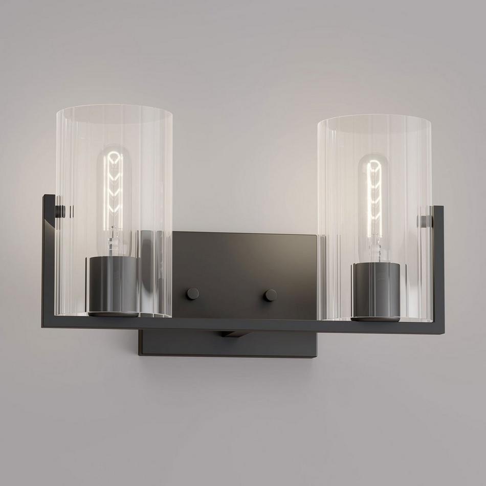 Lakeview 2-Light Vanity Light - Clear Shade, , large image number 0